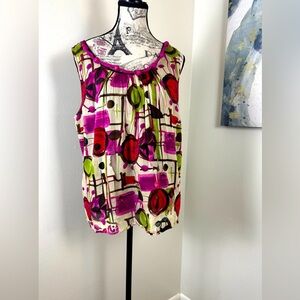 R-Q-T Cotton Multicolor Abstract DesignTop size Medium